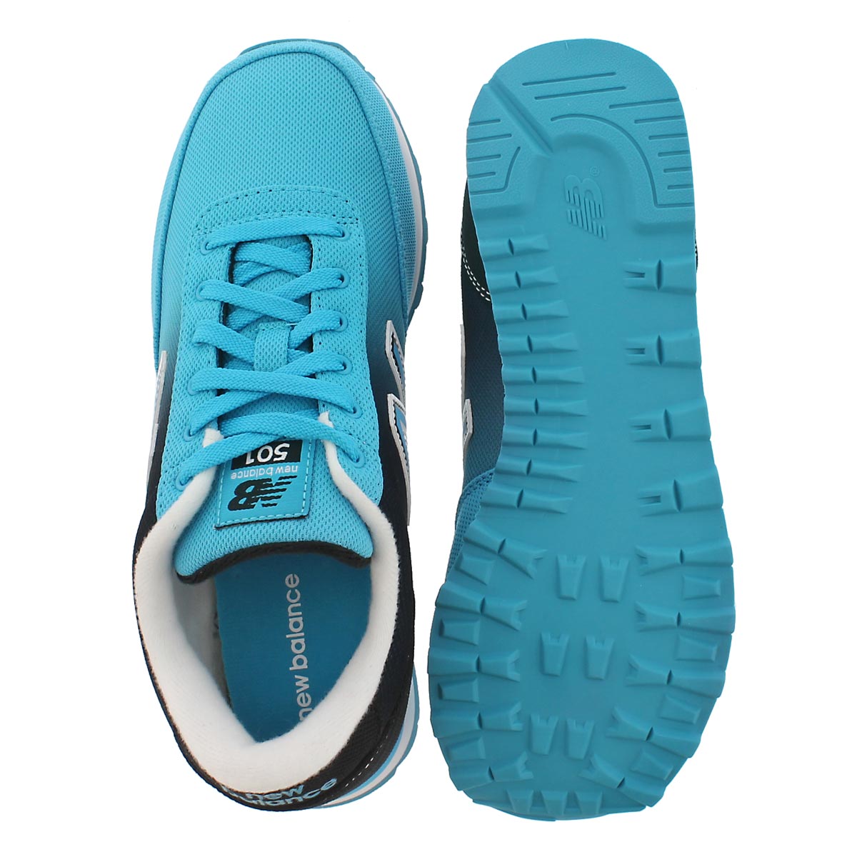 Lds 501 black/blue ombre lace up
