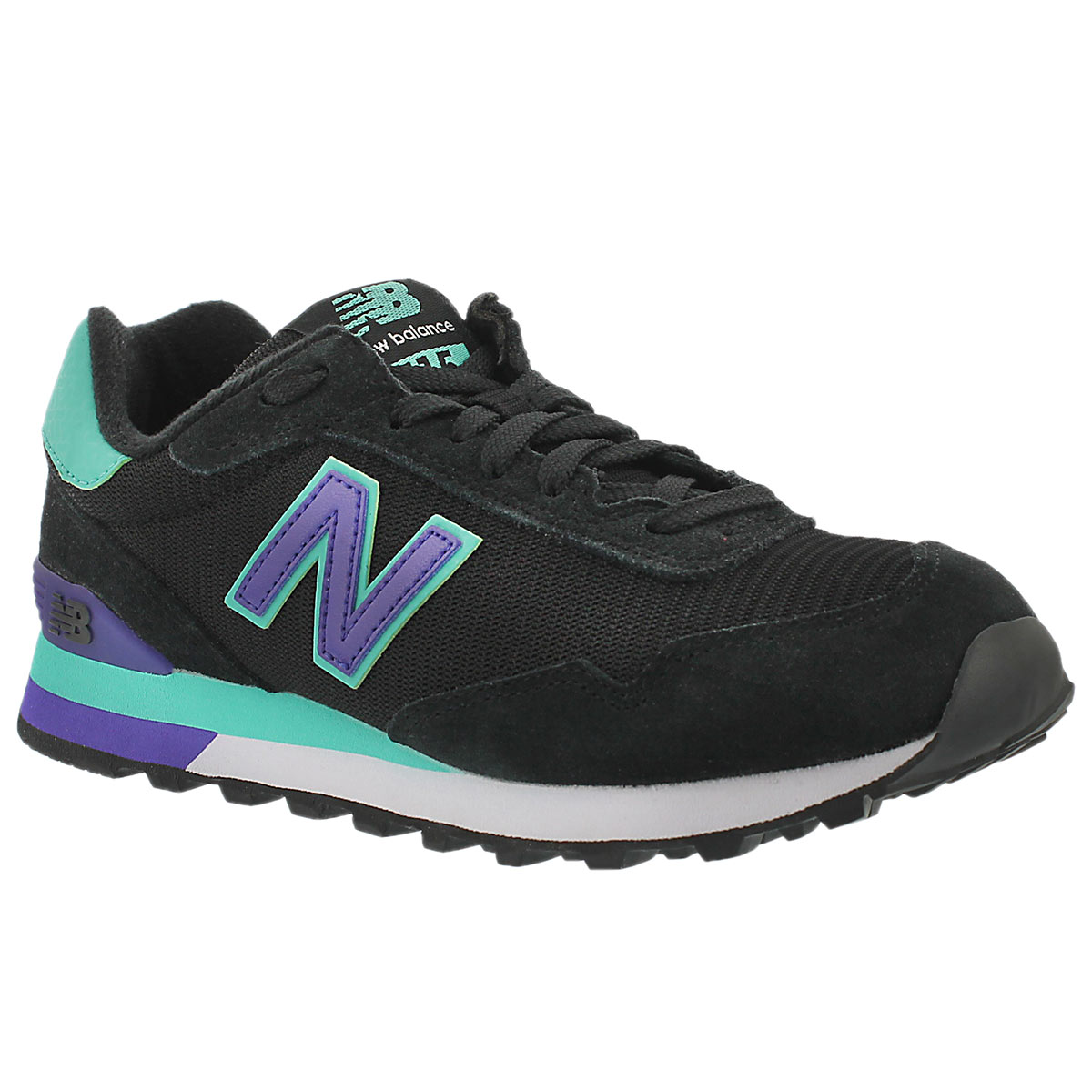 Women's 515 black/blue lace up sneakers