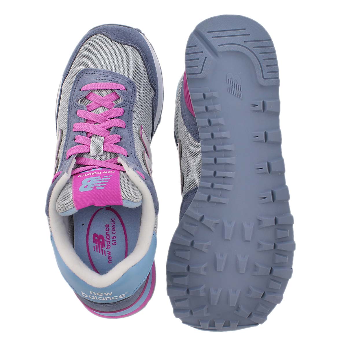 Espadrille lacée 515, pourpre/gris, fem