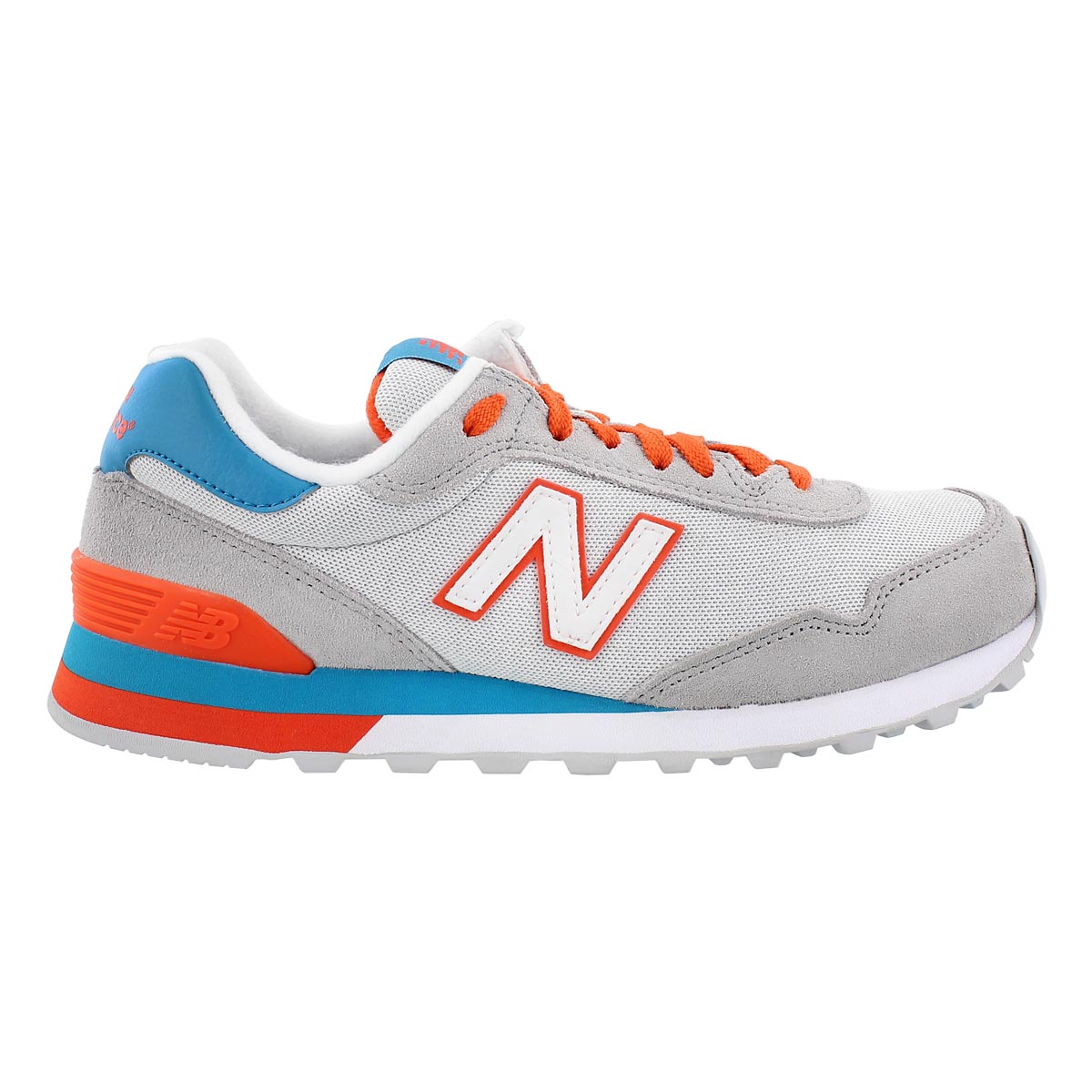 Lds 515 gry/orange lace up sneaker