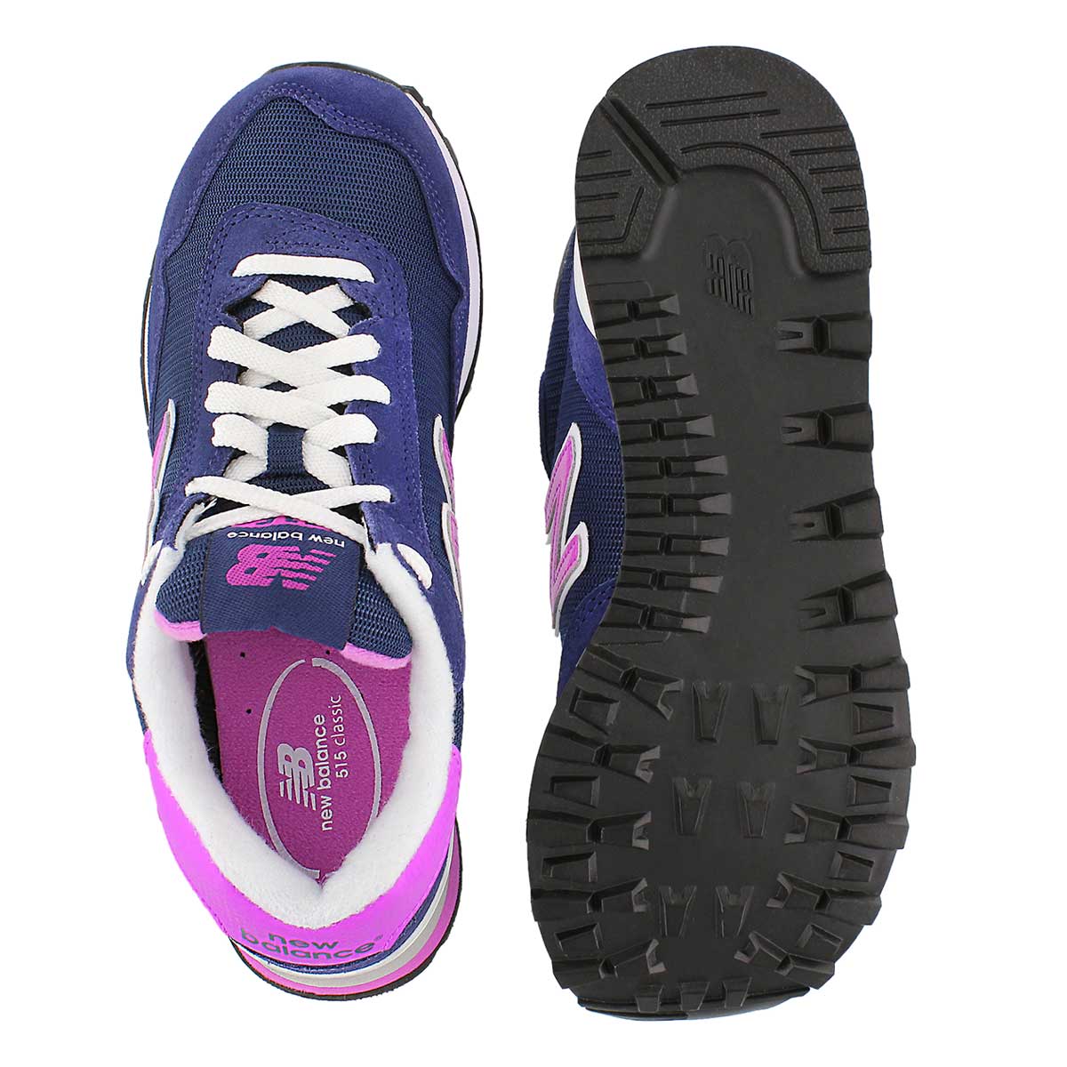 Lds 515 navy/pink lace up sneaker