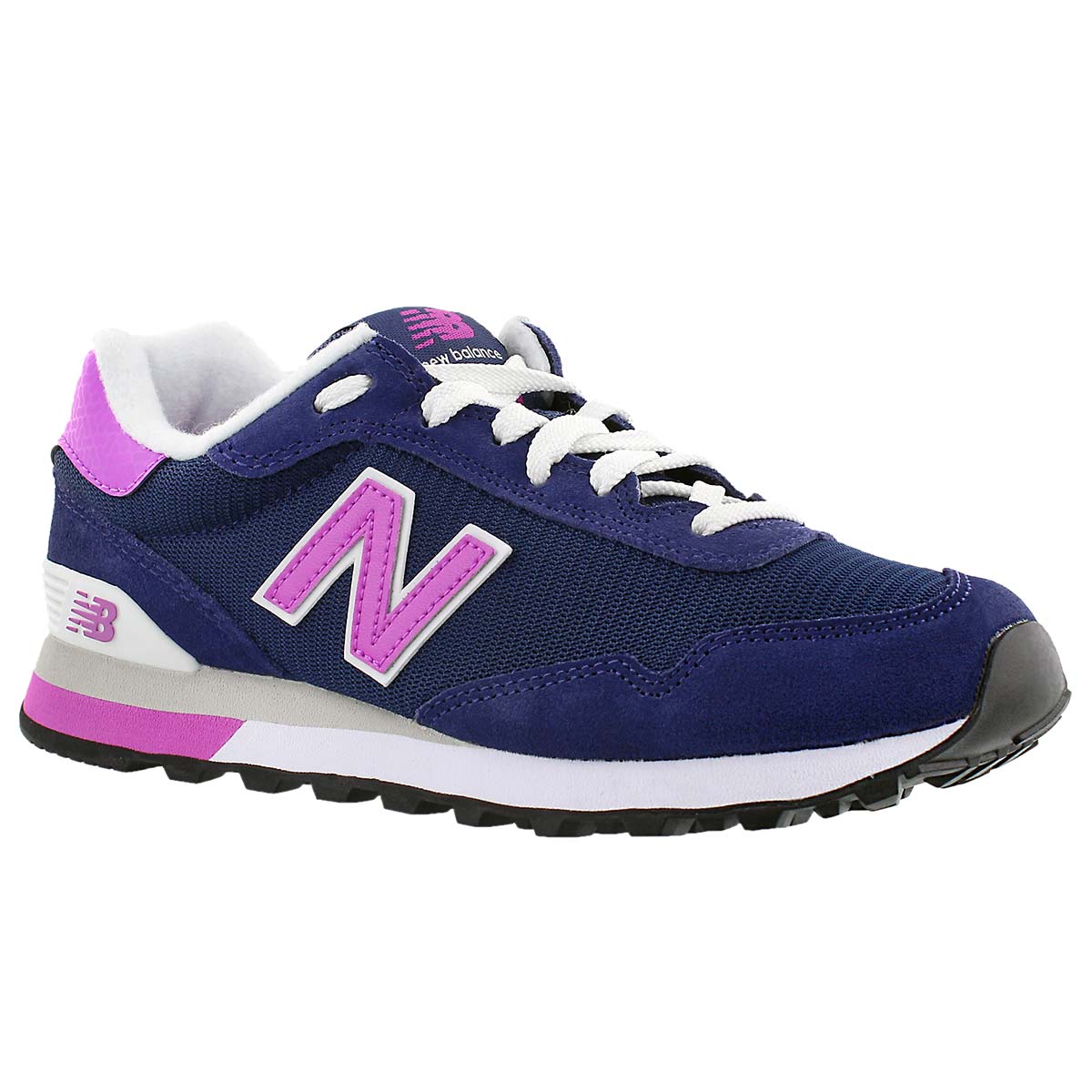 Women 515 navy/pink lace up sneakers