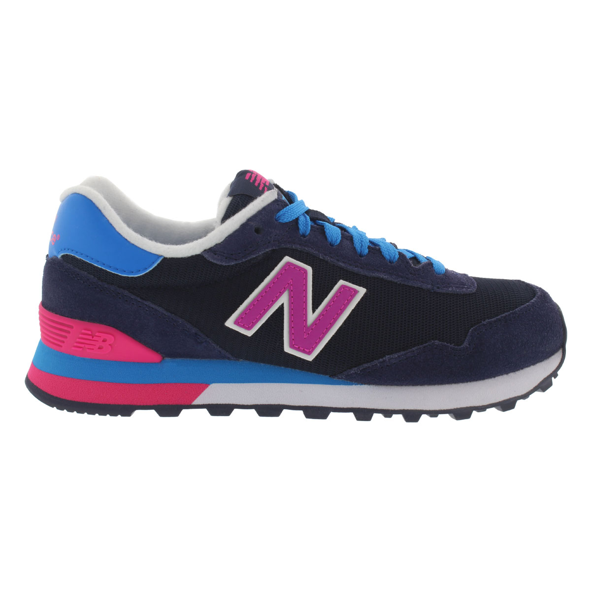 Lds 515 nvy/pnk lace up sneaker