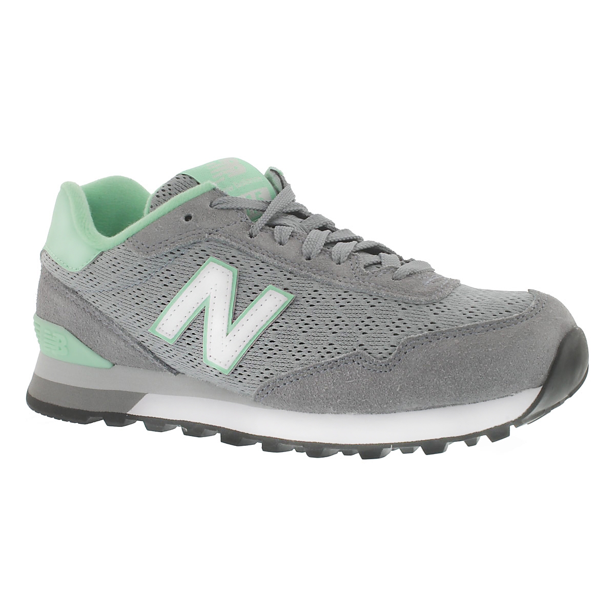 Lds 515 grey/green lace up sneaker