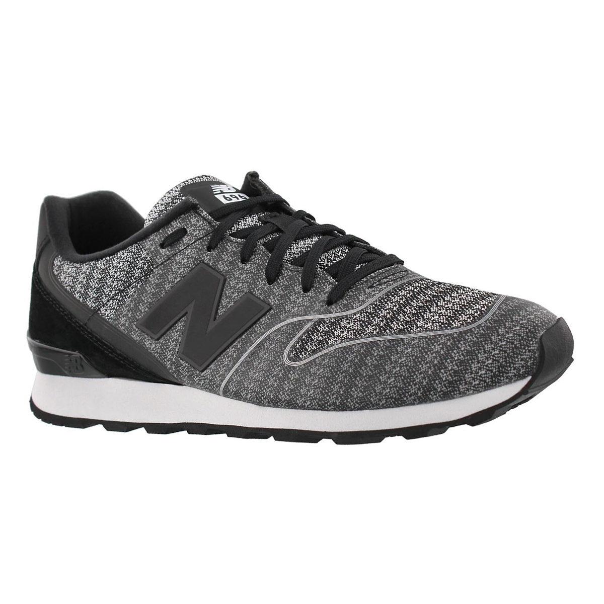 Women's 696 black/cyclone lace up sneakers