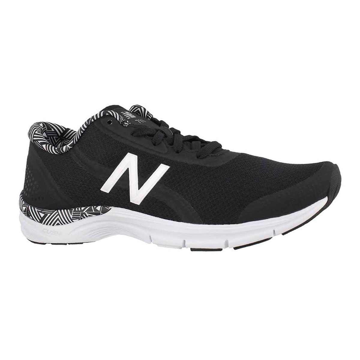 Women's 711v3 black/white lace up sneakers