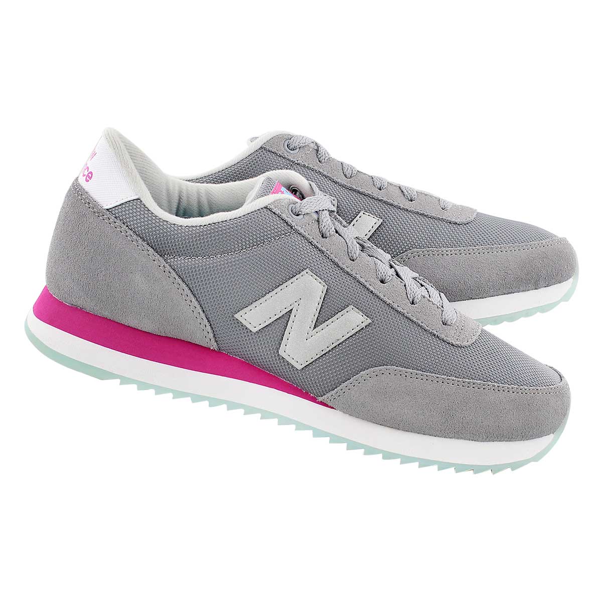 Espadrille lacée 501, gris/rose, femmes