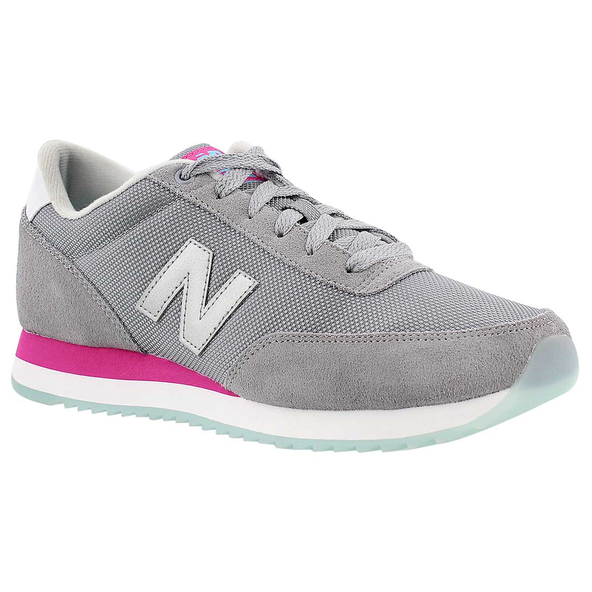 Espadrille lacée 501, gris/rose, femmes