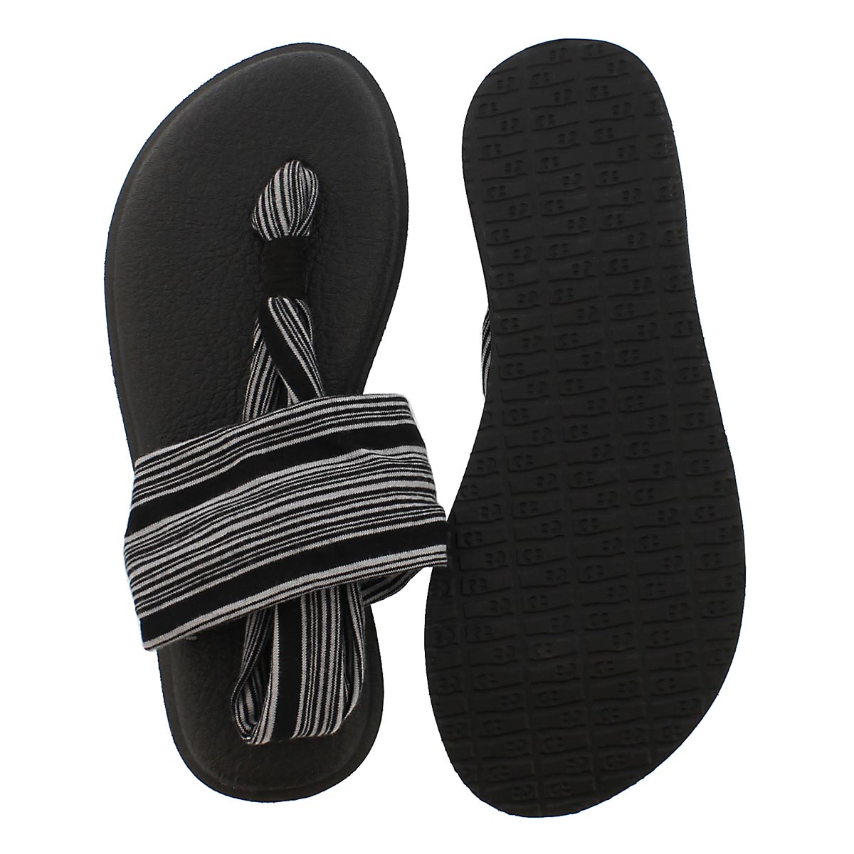 Sandale tong Yoga Sling noir/blanc, fem