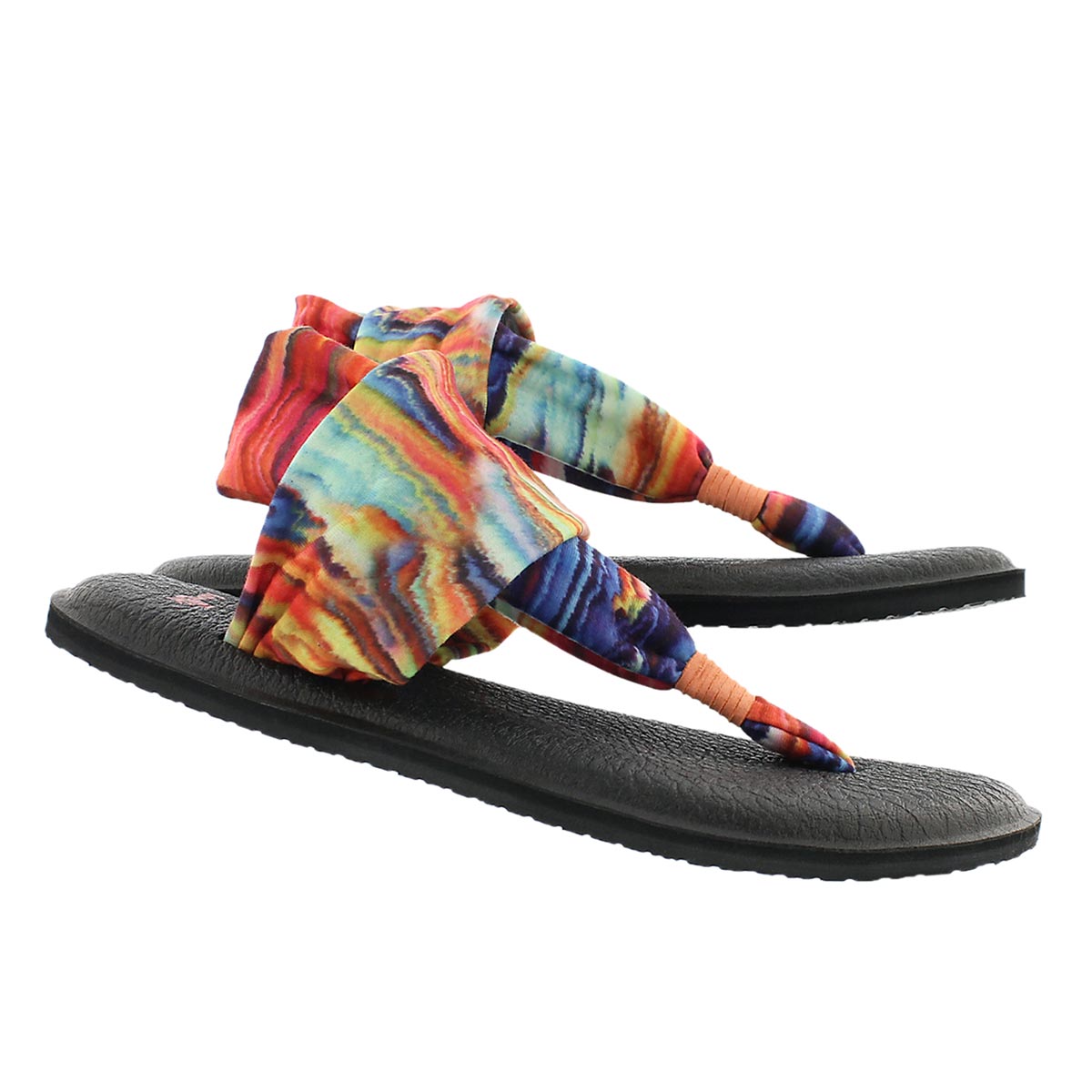 Lds Yoga Sling coral/multi print thong