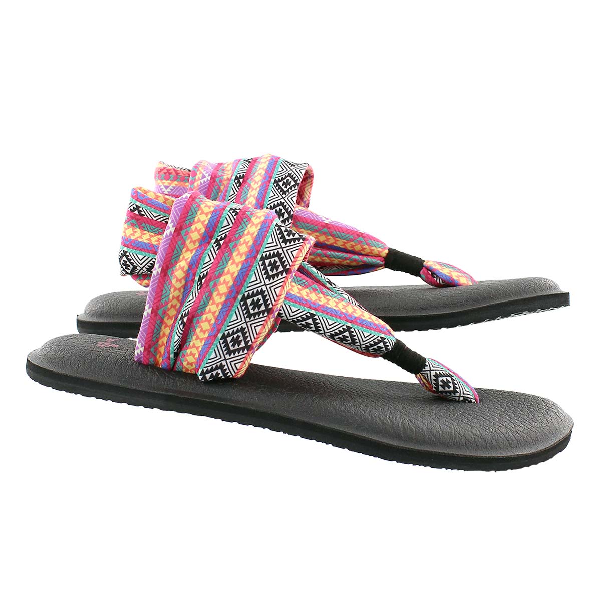 Lds Yoga Sling magenta/multi print thong