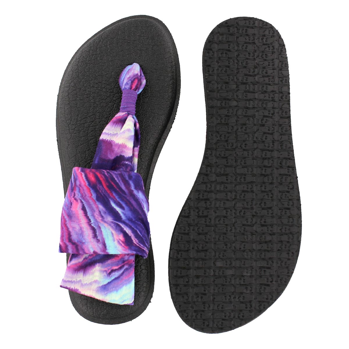 Lds Yoga Sling purple/blue print thong