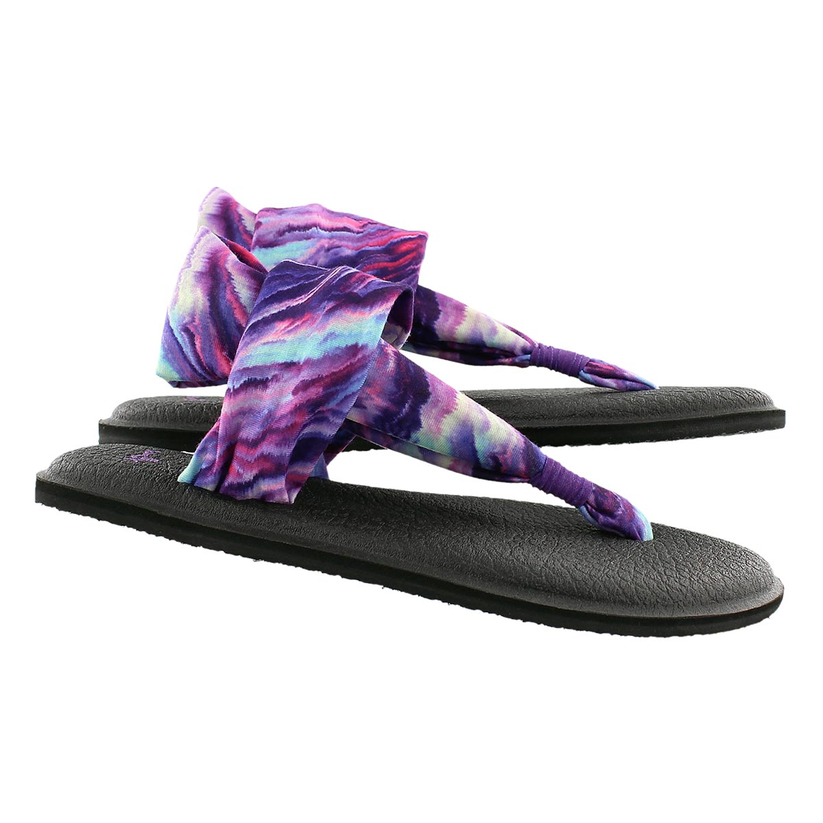 Lds Yoga Sling purple/blue print thong