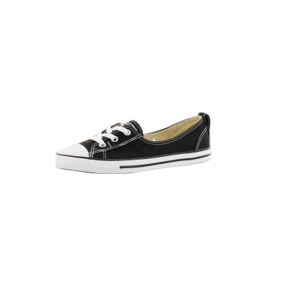black ballet lace slip trainers