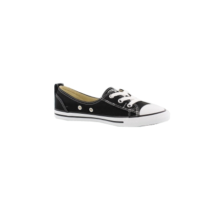 black ballet lace slip trainers