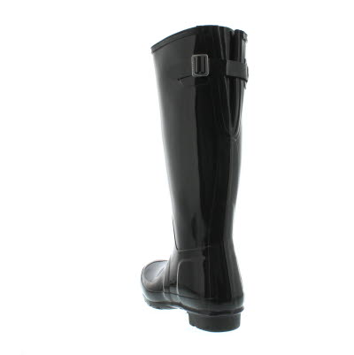hunter rain boots gloss black