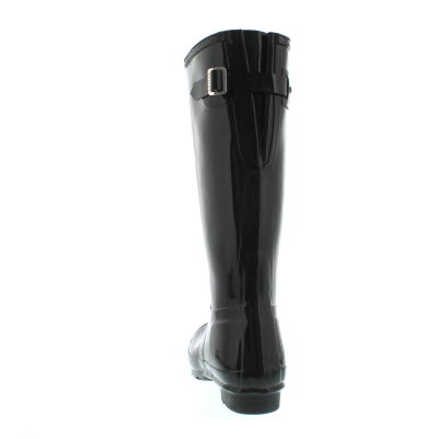 black gloss hunter rain boots