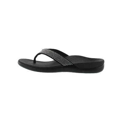 Vionic Women's TIDERHINESTONE black arch support thongs