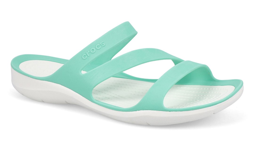 swiftwater aqua coloured croc sandal