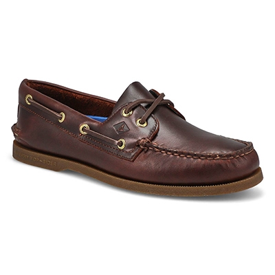 Mns A/O 2-Eye Boat Shoe - Amaretto