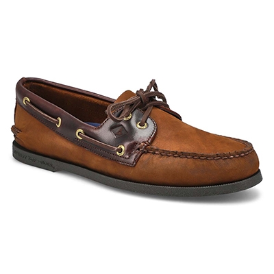 Mns A/O 2-Eye Boat Shoe - Brown