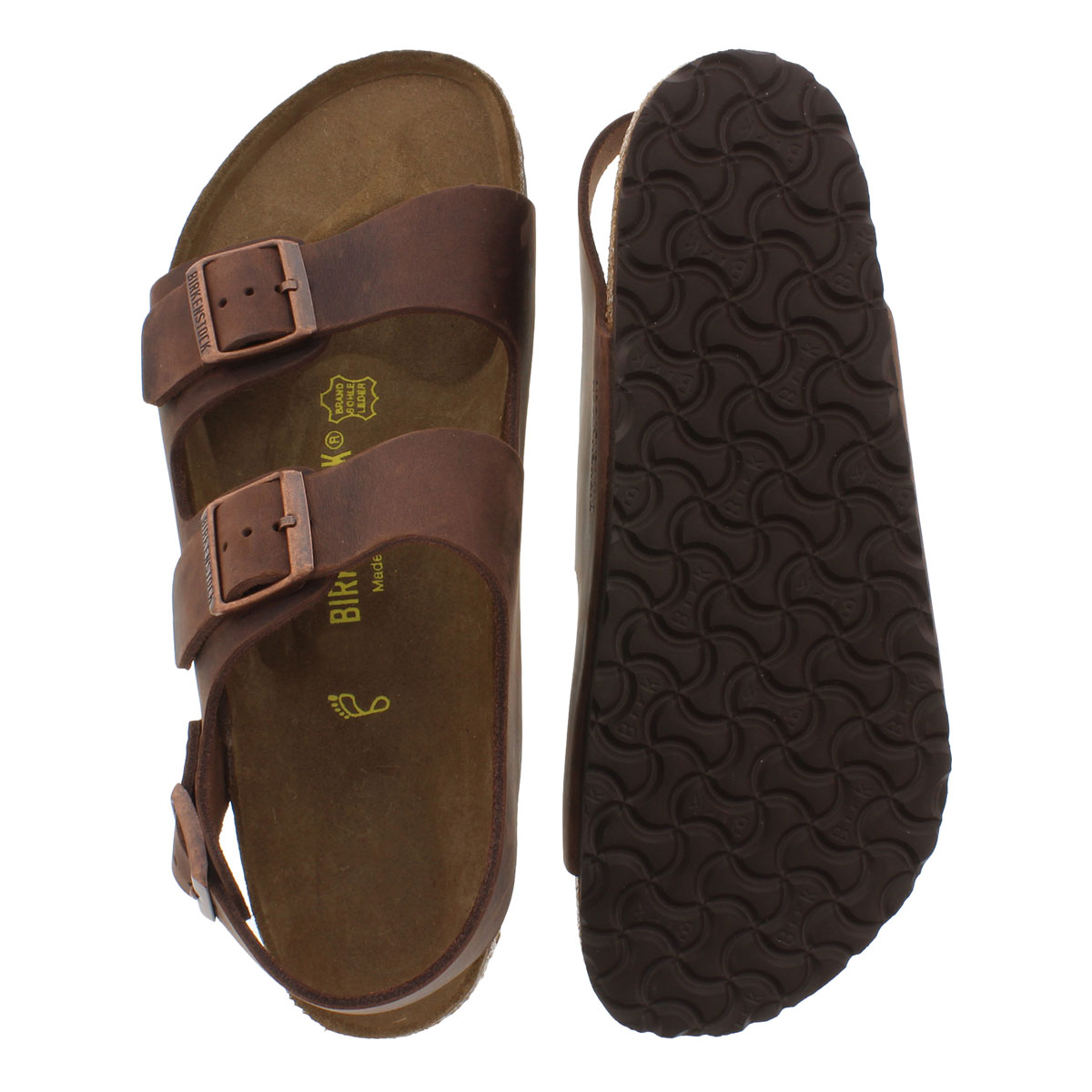 Men's MILANO havana 3 strap sandals