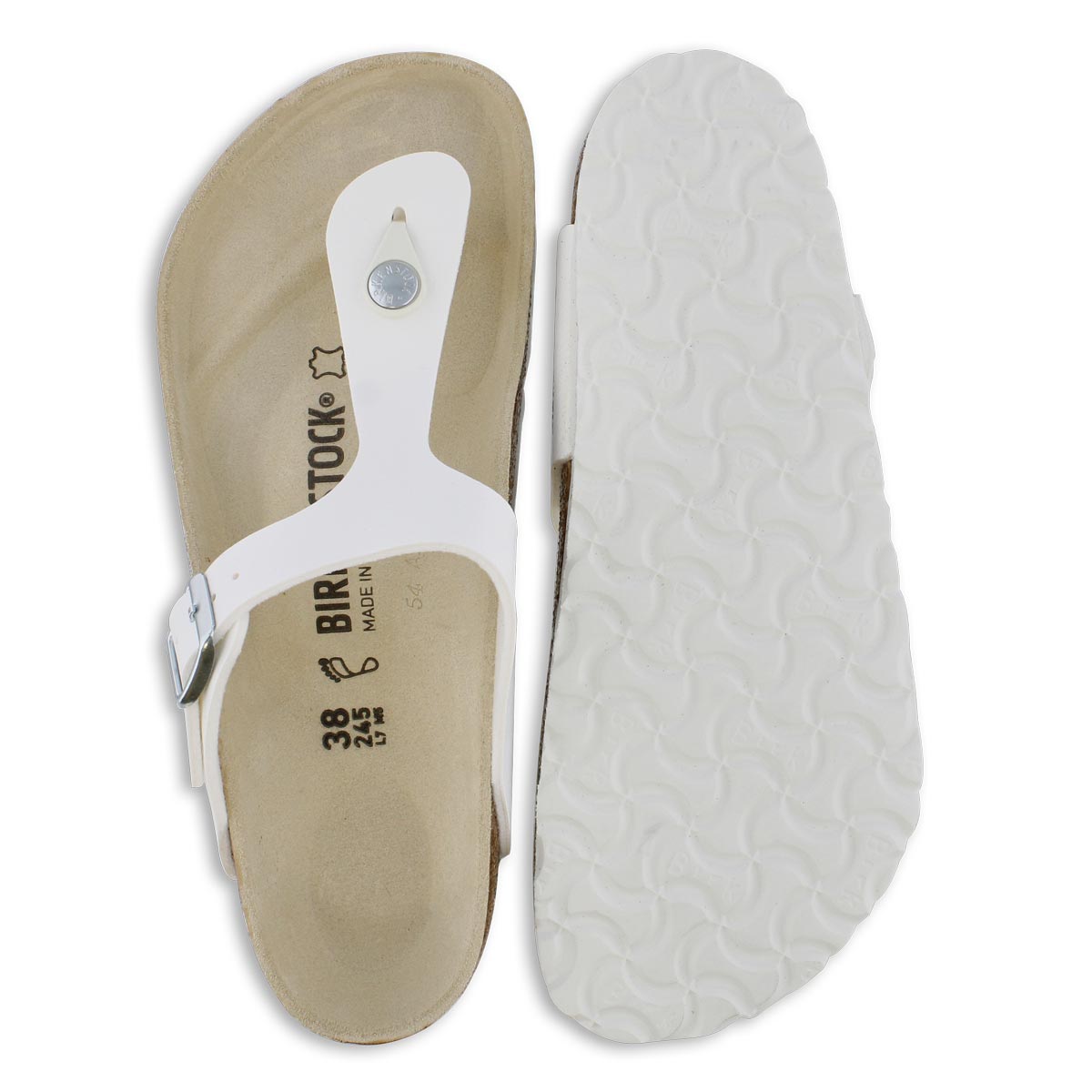 Women's GIZEH white thong sandals