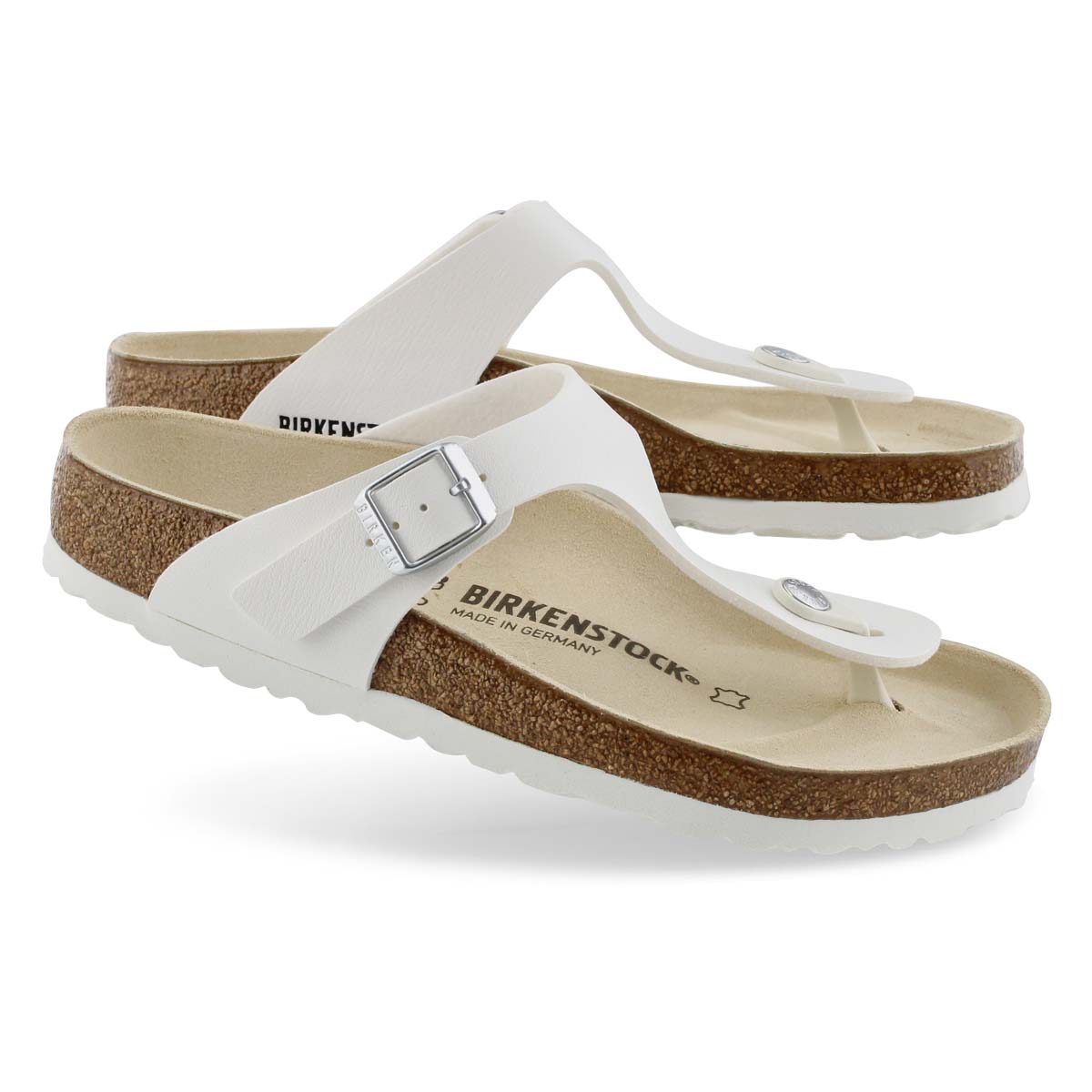 Women's GIZEH white thong sandals