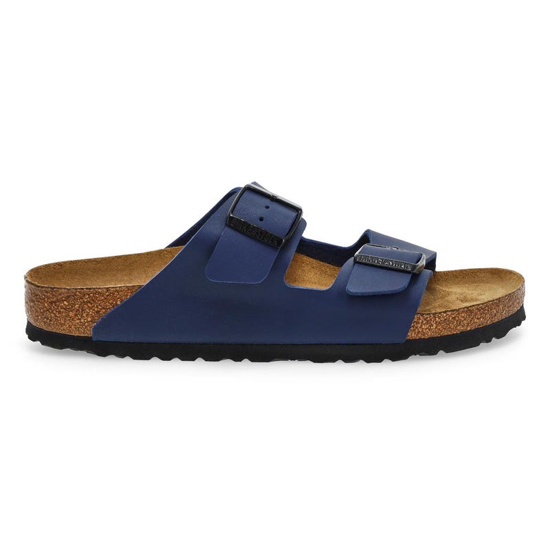Men's Arizona Soft Footbed Birko-Flor 2-Strap Narrow Sandal - Blue