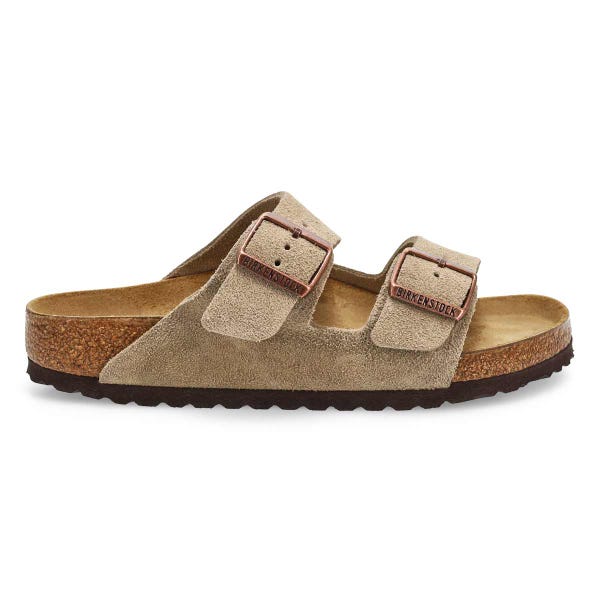 Women's  Arizona Suede 2-Strap Sandal - Taupe