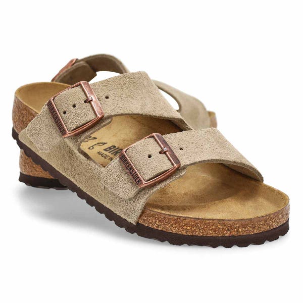 Women's  Arizona Suede 2-Strap Sandal - Taupe