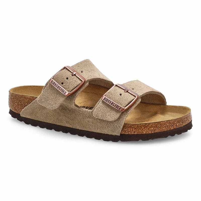 Women's  Arizona Suede 2-Strap Sandal - Taupe