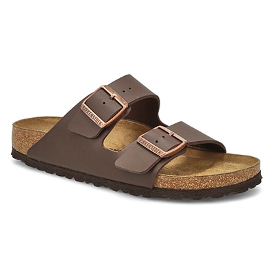 Lds Arizona Birko-Flor Narrow Sandal - Dark Brown