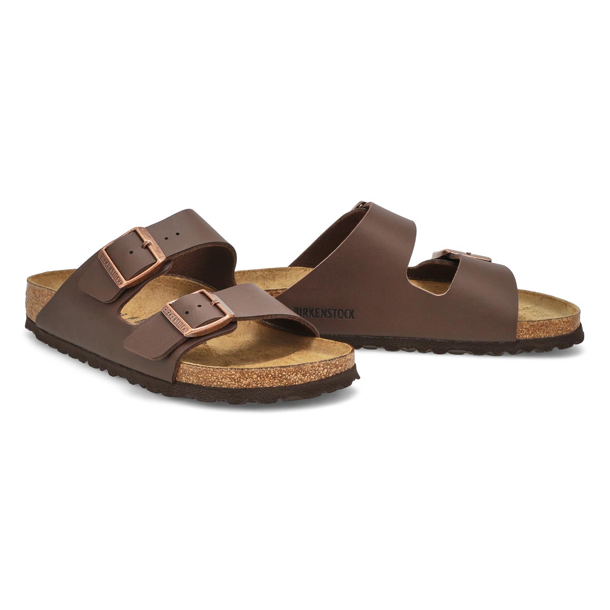 Women's Arizona Birko-Flor Narrow Sandal - Dark Brown