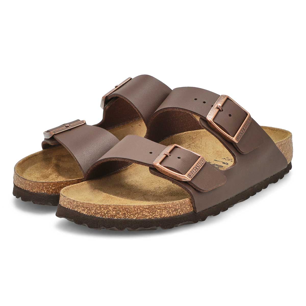 Women's Arizona Birko-Flor Narrow Sandal - Dark Brown