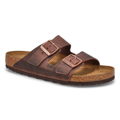 Birkenstock Men's Arizona Oiled Leather 2 Str | SoftMoc.com