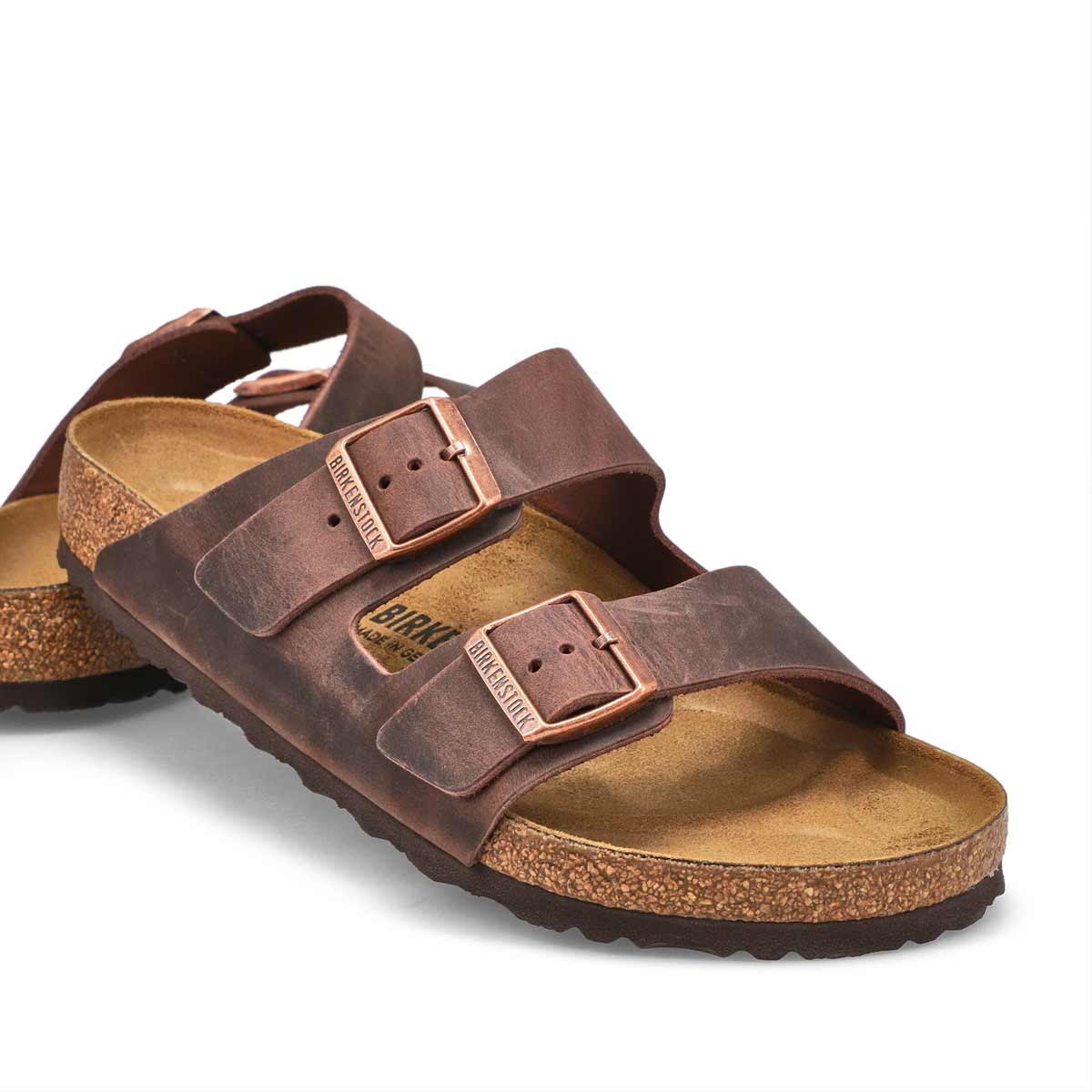 Men's Arizona Oiled Leather 2 Strap Sandal - Habana