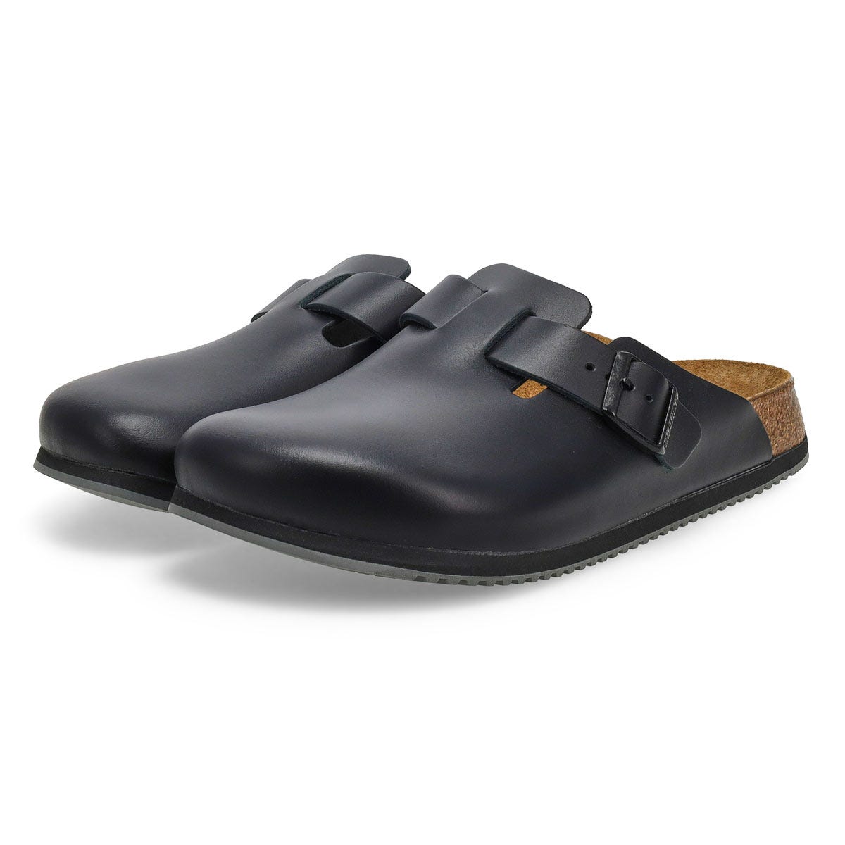 Sabot en cuir Boston Super Grip pour hommes - Noir