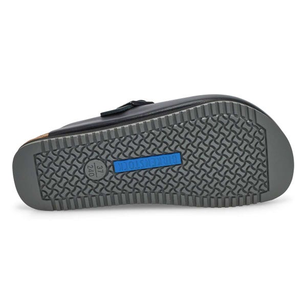 Sabot en cuir Boston Super Grip pour femme - Noir