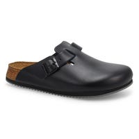 Sabot en cuir Boston Super Grip pour femme - Noir