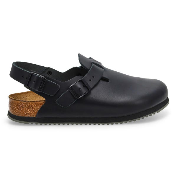Sabot Tokyo Super Grip en cuir pour femmes - Noir