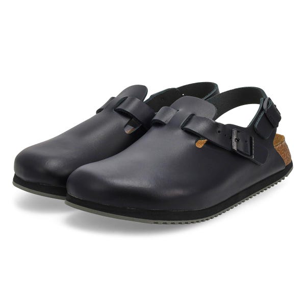 Sabot Tokyo Super Grip en cuir pour femmes - Noir