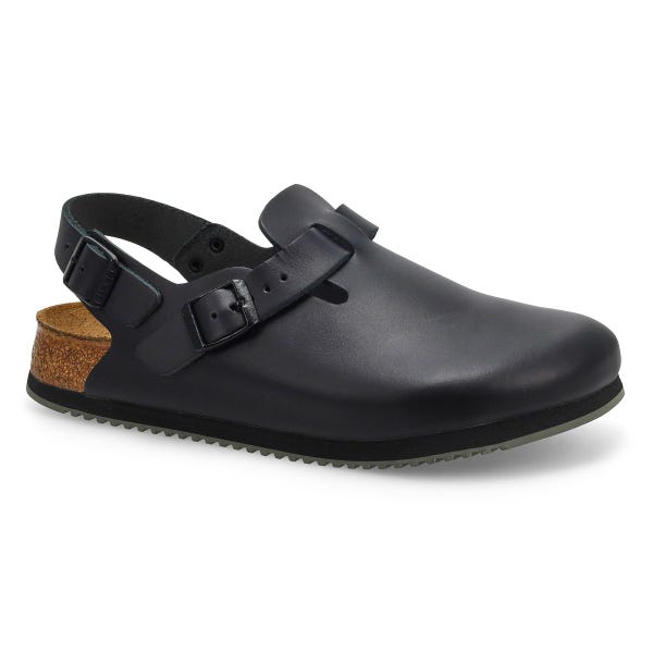 Sabot Tokyo Super Grip en cuir pour femmes - Noir