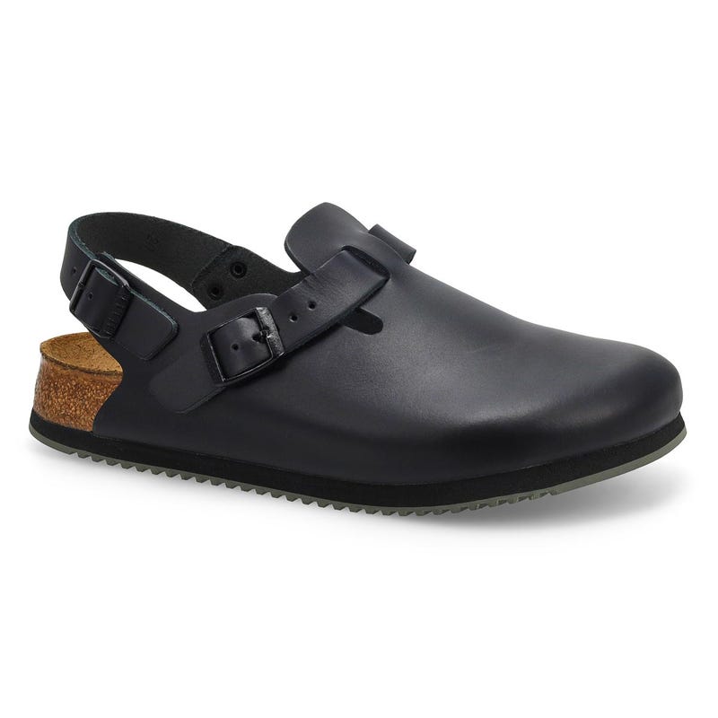 Sabot Tokyo Super Grip en cuir pour femmes - Noir
