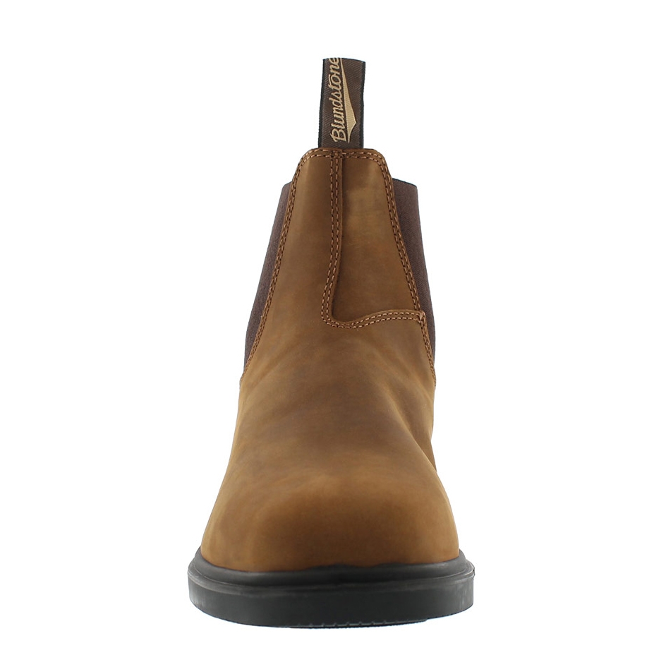 Unisex CHISEL TOE tan pull-on boots - UK SIZING