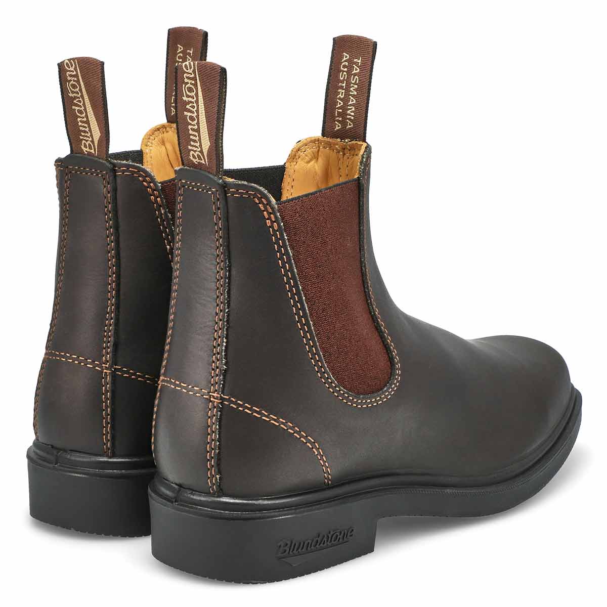 Unisex CHISEL TOE brown pull-on boots - UK SIZING