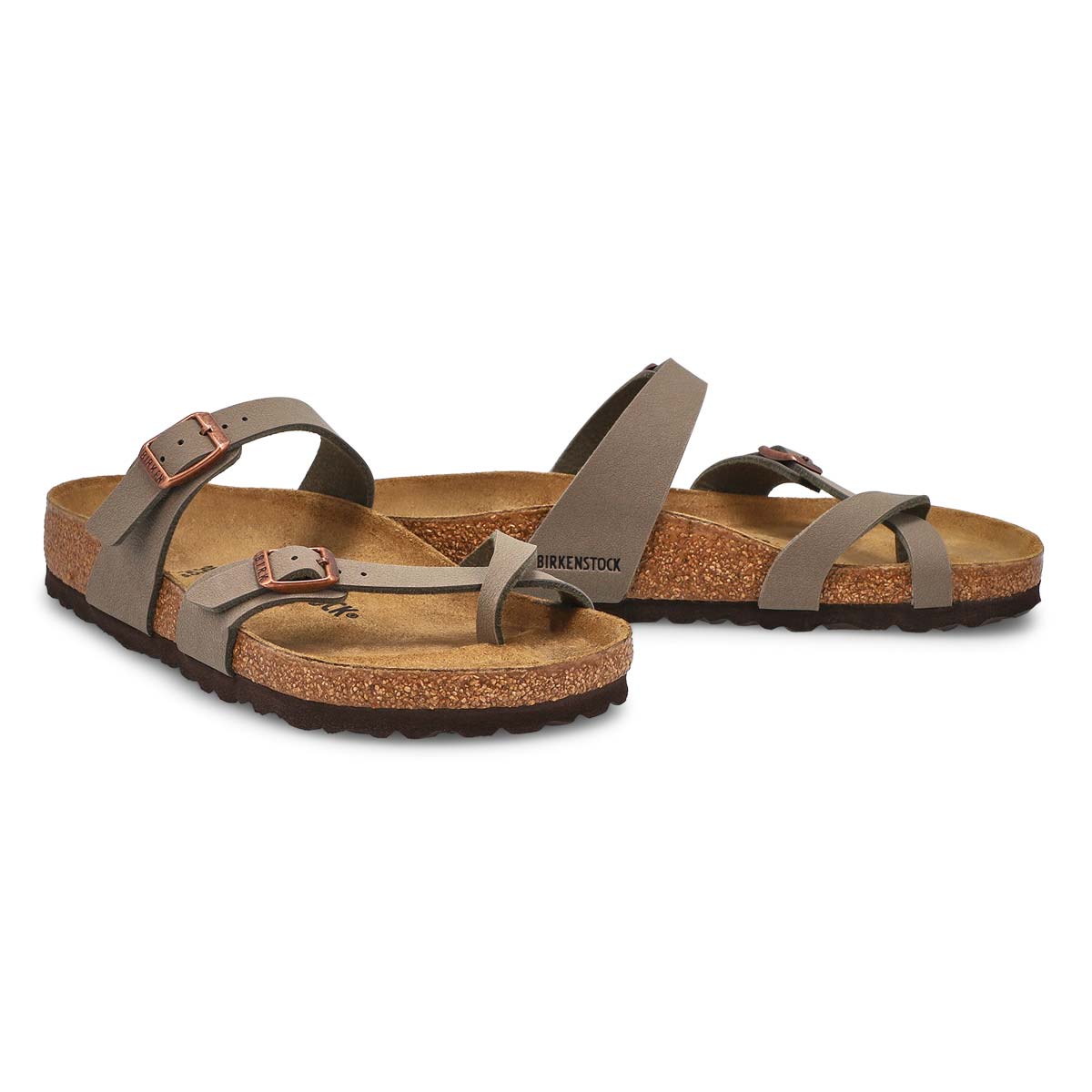 Women's Mayari Birko-Flor Toe Sleeve Sandal - Stone