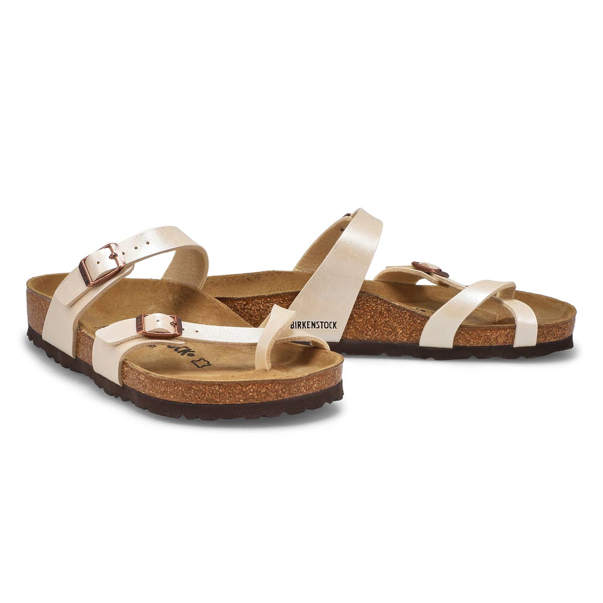 Women's Mayari Birko-Flor Toe Sleeve Sandal - Pearl White