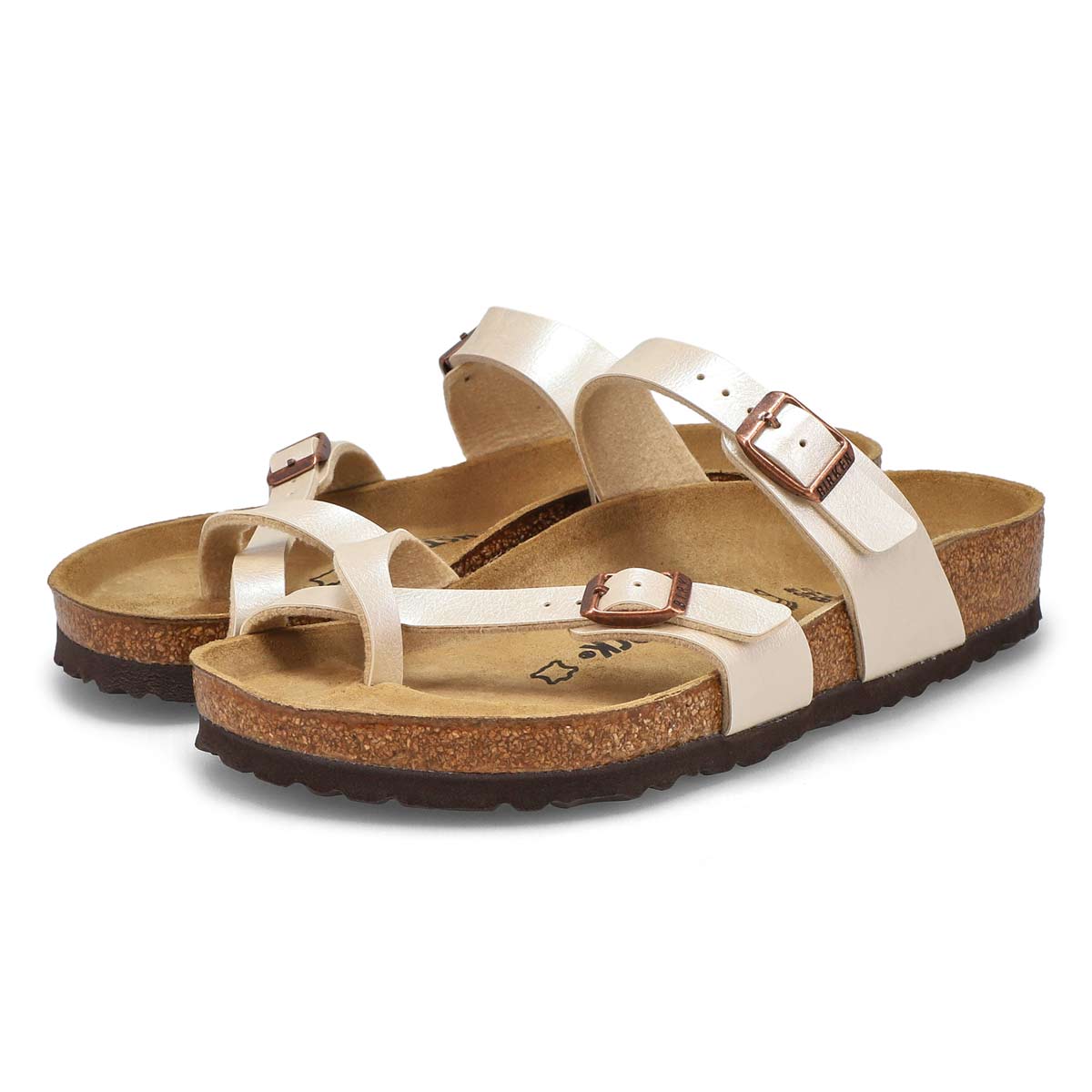 Women's Mayari Birko-Flor Toe Sleeve Sandal - Pearl White