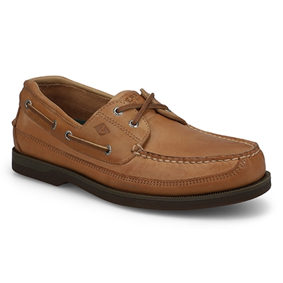 Sperry Men's MAKO amaretto 2-Eye leather boat | Softmoc.com